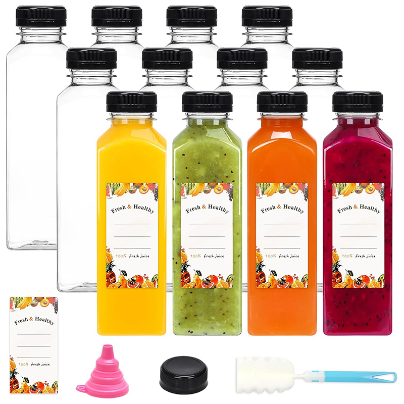 Water Bottle Blank - ขวดน้ําผลไม้ขนาด 500 มล. พร้อมฝาปิดล้างขวดนํากลับมาใช้ใหม่ได้พร้อมช่องทางแปรงและฉลากสําหรับสมูทตี้และเครื่องดื่มอื่นๆ YY177
