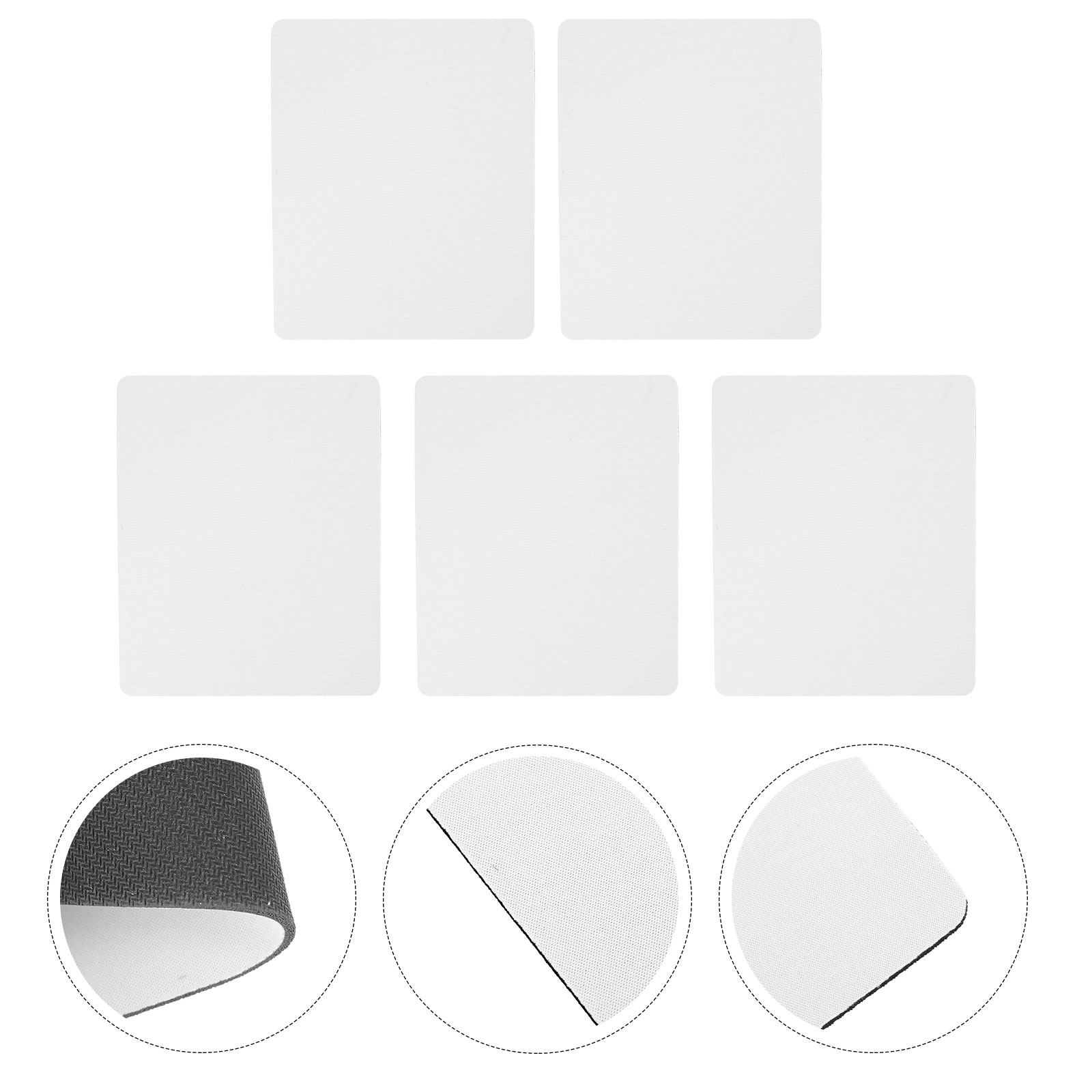 Mouse Pad Blank Sublimation - แผ่นรองเมาส์สำหรับงานซับลิเมชัน 5 ชิ้น ฐานยางคุณภาพสูง สัมผัสนุ่มสบาย ขนาดใหญ่