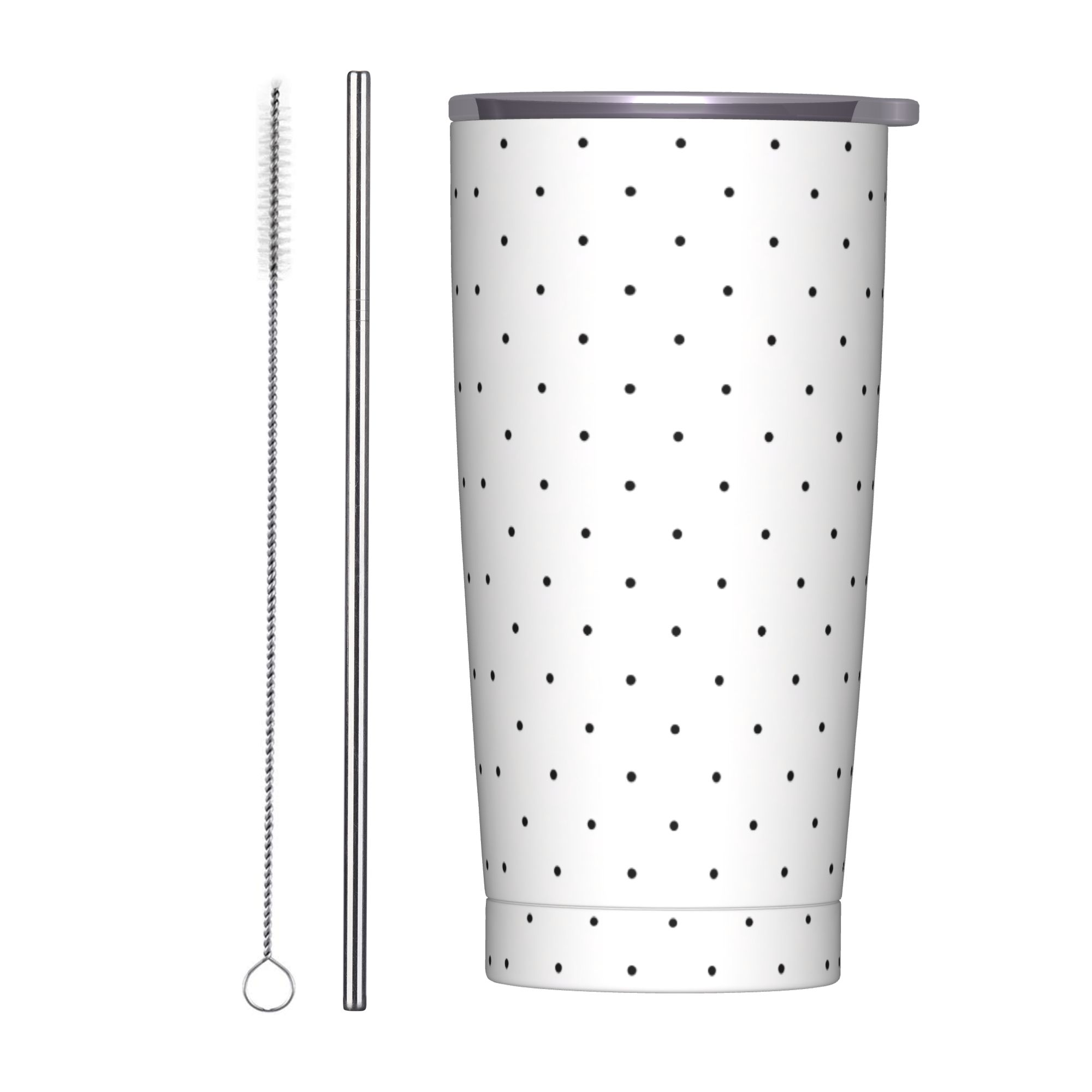 แก้วน้ำสแตนเลสลายจุดขาวดำพร้อม - Tumbler 20Oz White บทวิจารณ์และราคา