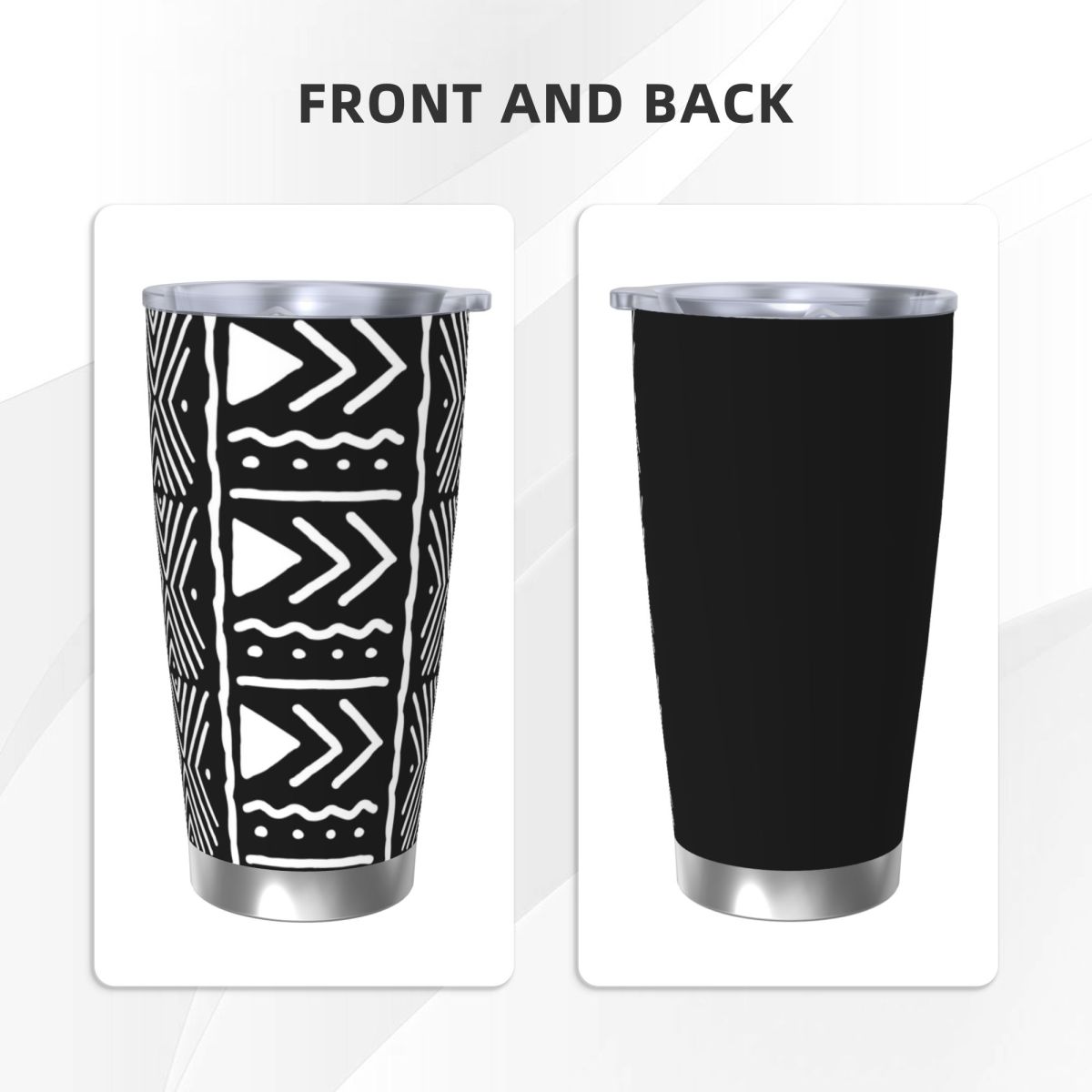 แก้วน้ำสแตนเลสลายชนเผ่าโบโกลัน - Tumbler 20Oz White บทวิจารณ์และราคา