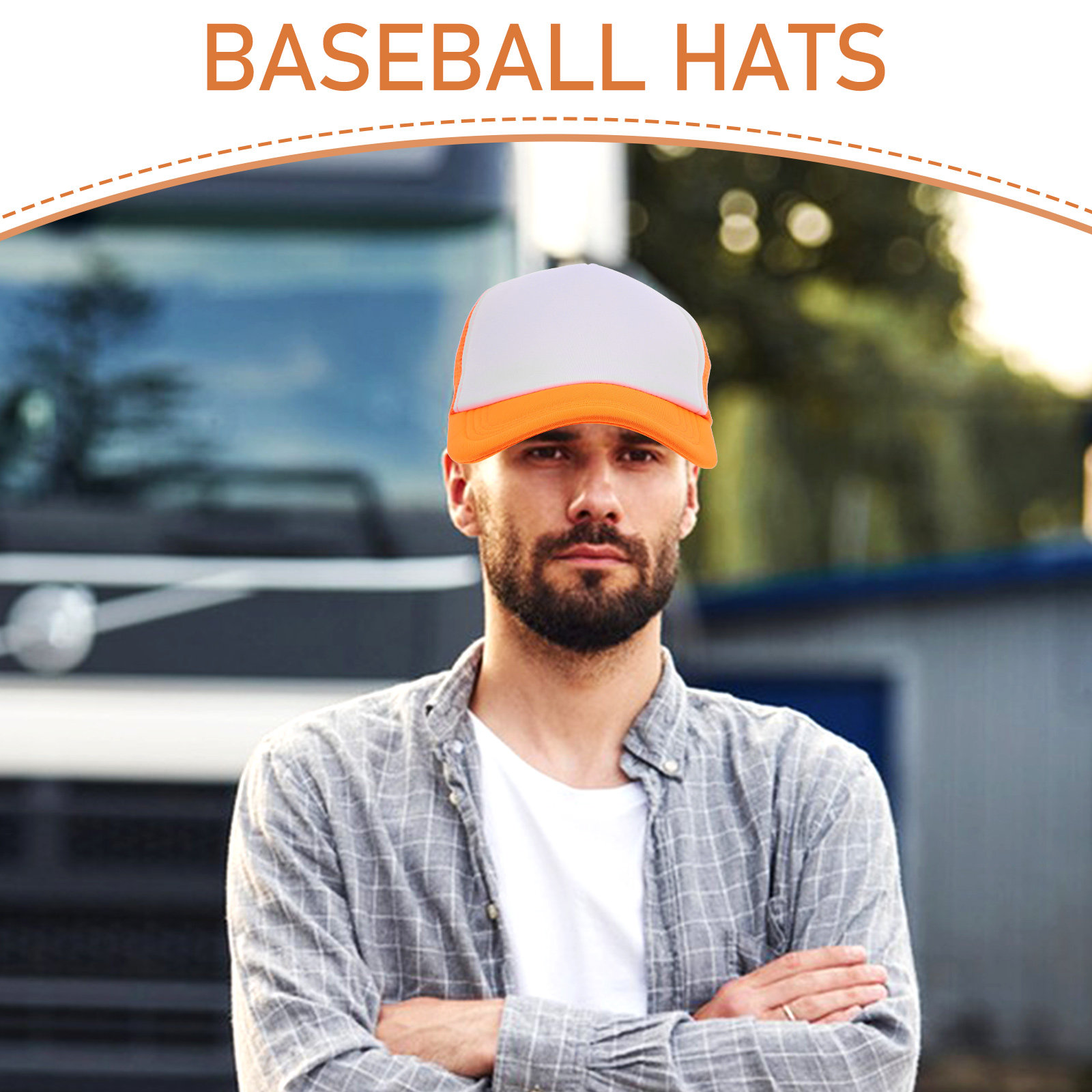 หมวกเบสบอลตาข่ายเปล่า 10 ชิ้น  - Hat Sublimation Blank บทวิจารณ์และราคา