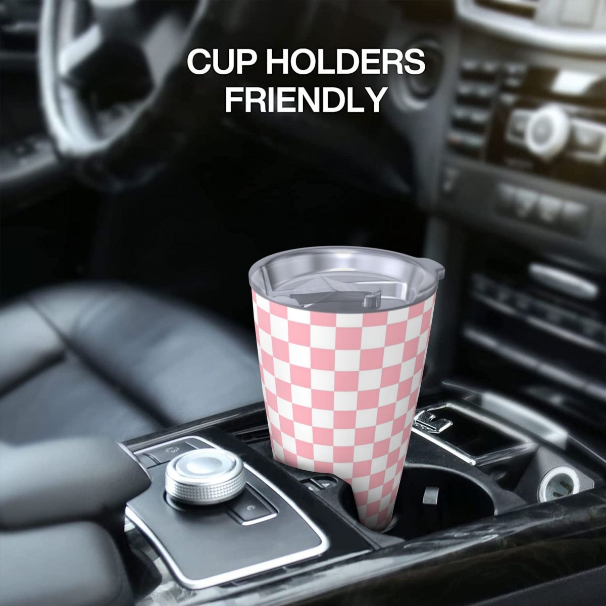 สีชมพูสีขาว Checkerboard รูปแบ - Tumbler 20Oz White บทวิจารณ์และราคา
