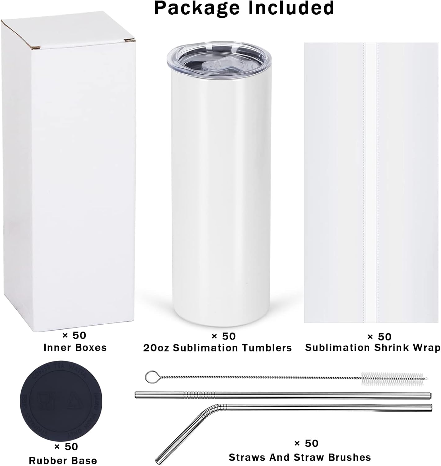 50 Pack Sublimation Tumblers จ - Tumbler 20Oz White บทวิจารณ์และราคา