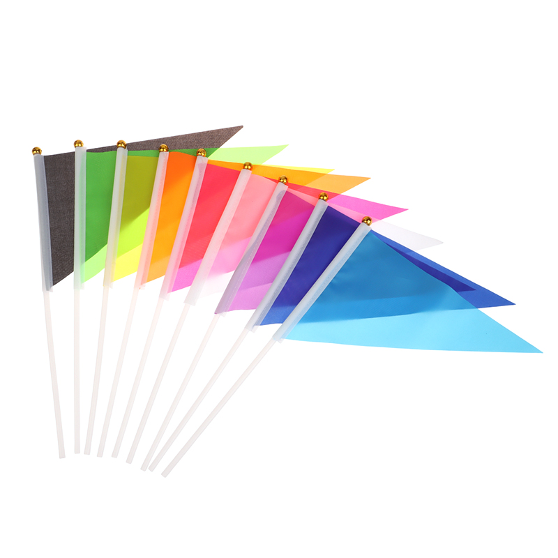 10 ชิ้นที่มีสีสันสามเหลี่ยมธง  - Yard Sign Blank บทวิจารณ์และราคา