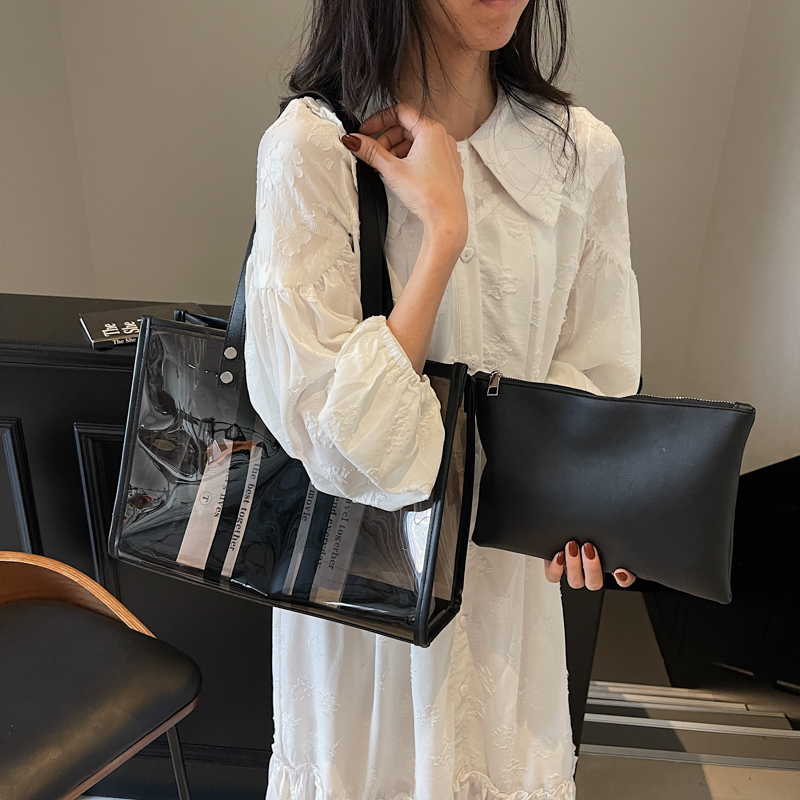 2025 ฤดูร้อนร้อนโปร่งใสไหล่กระ - Tote Bag Sublimation บทวิจารณ์และราคา