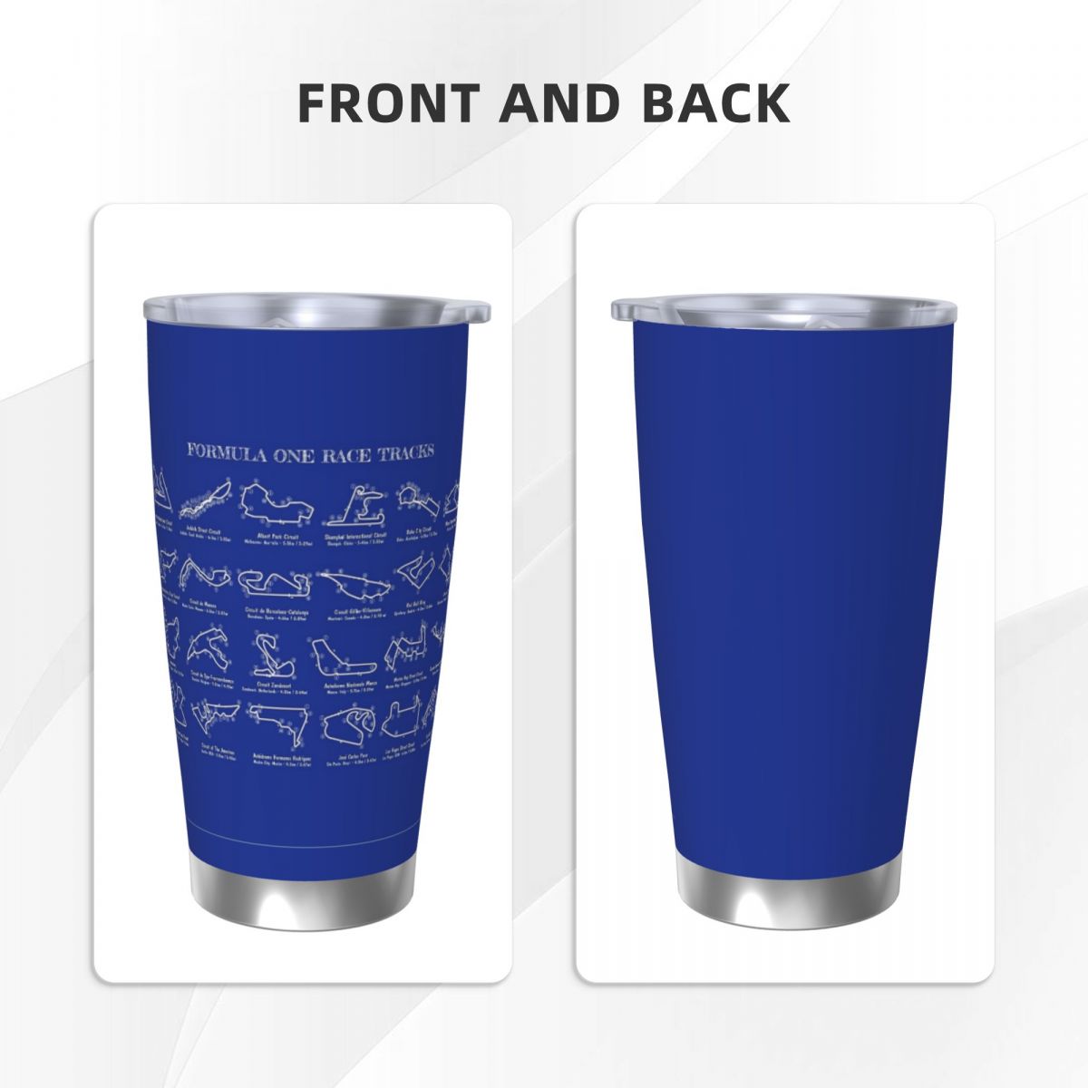 F1 เส้นทางการแข่งรถ (ลายฉลุสีข - Tumbler 20Oz White บทวิจารณ์และราคา