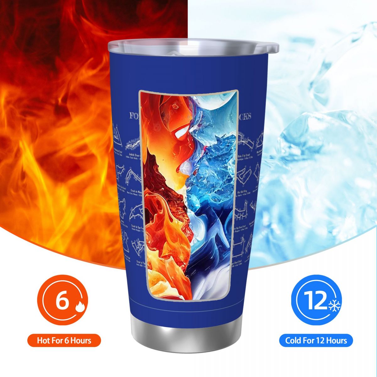 F1 เส้นทางการแข่งรถ (ลายฉลุสีข - Tumbler 20Oz White บทวิจารณ์และราคา